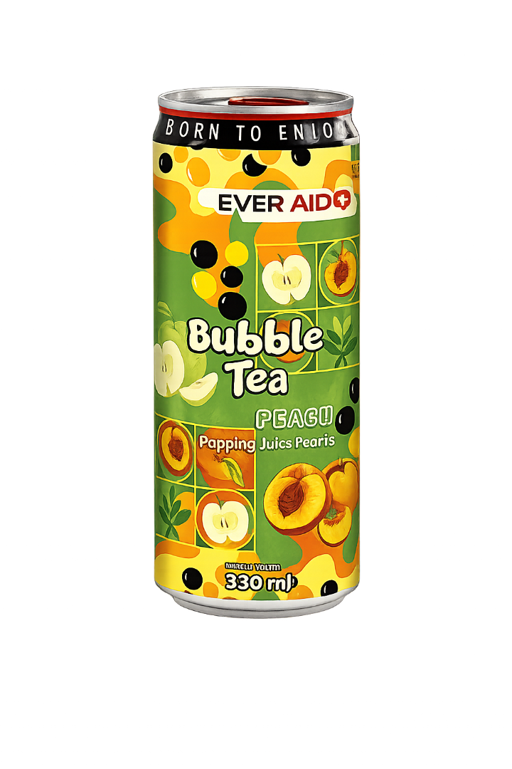 Bubble tea персик ТМ Ever aid, 330мл, 12шт/ящ купити за ціною 52.5
